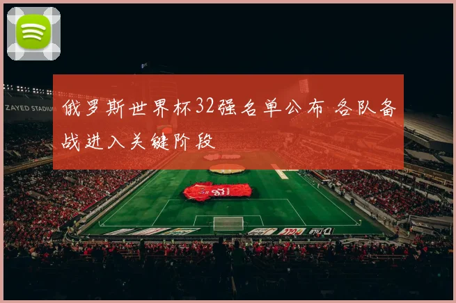 俄罗斯世界杯32强名单公布 各队备战进入关键阶段